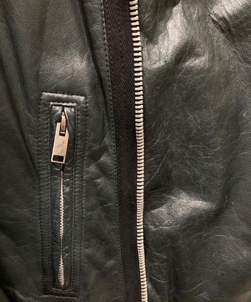 RICK OWENS（リックオウエンス）RICK OWENS (リックオウエンス) ラムレザージャケット ブラック サイズ:42の古着・服飾アイテム