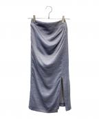 Mame Kurogouchiマメクロゴウチ）の古着「Floral Pattern Jacquard Draped Skirt スカート」｜ダークグレー