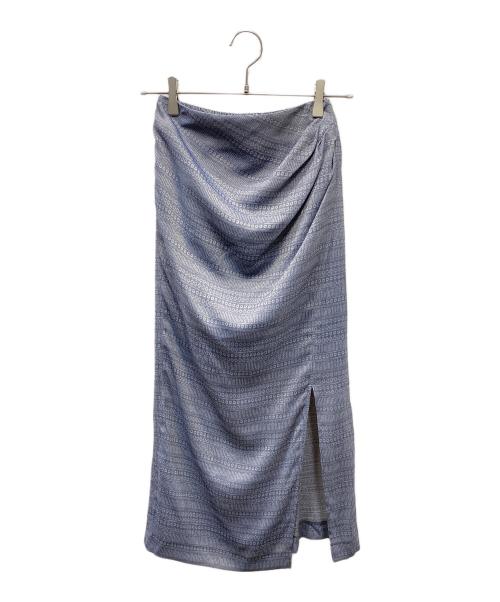 Mame Kurogouchi（マメクロゴウチ）mame kurogouchi (マメクロゴウチ) Floral Pattern Jacquard Draped Skirt スカート ダークグレー サイズ:SIZE 1の古着・服飾アイテム