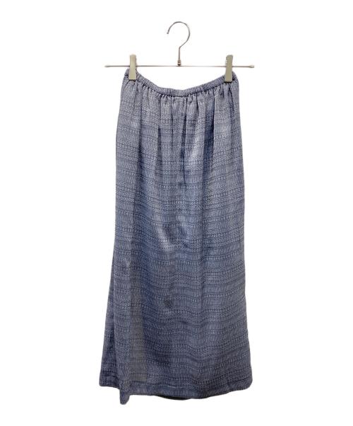 Mame Kurogouchi（マメクロゴウチ）mame kurogouchi (マメクロゴウチ) Floral Pattern Jacquard Draped Skirt スカート ダークグレー サイズ:SIZE 1の古着・服飾アイテム