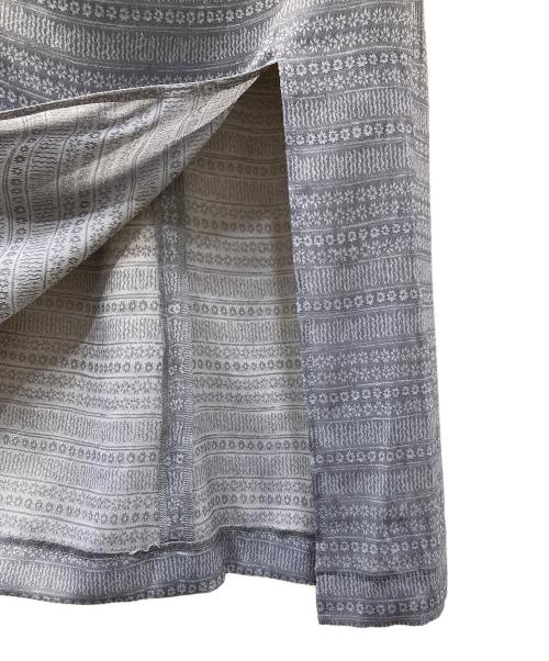 Mame Kurogouchi（マメクロゴウチ）mame kurogouchi (マメクロゴウチ) Floral Pattern Jacquard Draped Skirt スカート ダークグレー サイズ:SIZE 1の古着・服飾アイテム