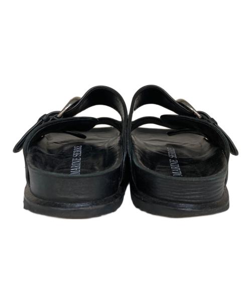 MARINE SERRE（マリーンセル）MARINE SERRE (マリーンセル) レザーサンダル ブラック サイズ:42の古着・服飾アイテム