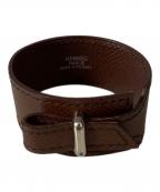 HERMESエルメス）の古着「アルテミスレザーブレスレット」｜ブラウン