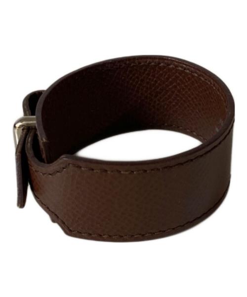 HERMES（エルメス）HERMES (エルメス) アルテミスレザーブレスレット ブラウン サイズ:16cmの古着・服飾アイテム