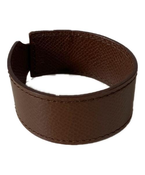 HERMES（エルメス）HERMES (エルメス) アルテミスレザーブレスレット ブラウン サイズ:16cmの古着・服飾アイテム