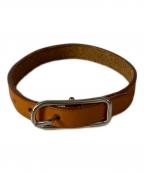 HERMESエルメス）の古着「ビーアピレザーブレスレット」｜ブラウン