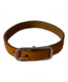 HERMES（エルメス）の古着「ビーアピレザーブレスレット」｜ブラウン