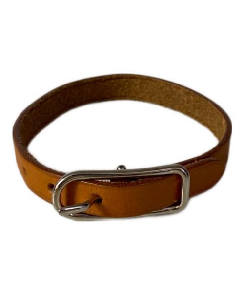HERMES（エルメス）HERMES (エルメス) ビーアピレザーブレスレット ブラウン サイズ:18cmの古着・服飾アイテム