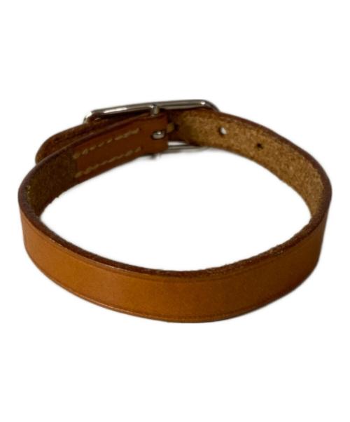 HERMES（エルメス）HERMES (エルメス) ビーアピレザーブレスレット ブラウン サイズ:18cmの古着・服飾アイテム