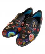 PAUL SMITHポールスミス）の古着「刺繍ローファー」｜ブラック