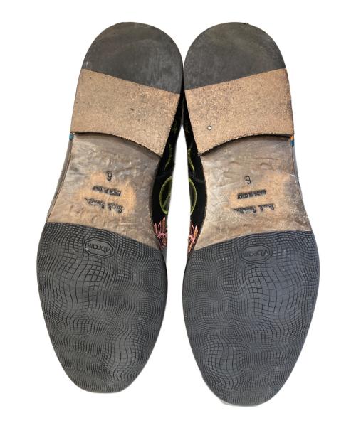 PAUL SMITH（ポールスミス）PAUL SMITH (ポールスミス) 刺繍ローファー ブラック サイズ:40の古着・服飾アイテム