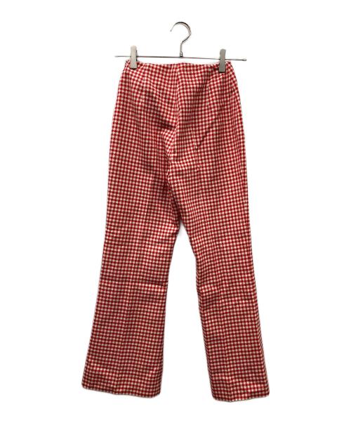 MIU MIU（ミュウミュウ）MIU MIU (ミュウミュウ) ギンガムチェックパンツ ホワイト×レッド サイズ:SIZE　38Sの古着・服飾アイテム