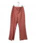 MIU MIU（ミュウミュウ）の古着「ギンガムチェックパンツ」｜ホワイト×レッド