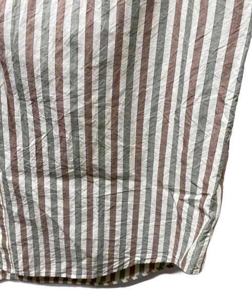 Ernie Palo（アーニーパロ）Ernie Palo (アーニーパロ) Cotton Silk Stripe Shirt/コットンシルクストライプシャツ ベージュ サイズ:48の古着・服飾アイテム