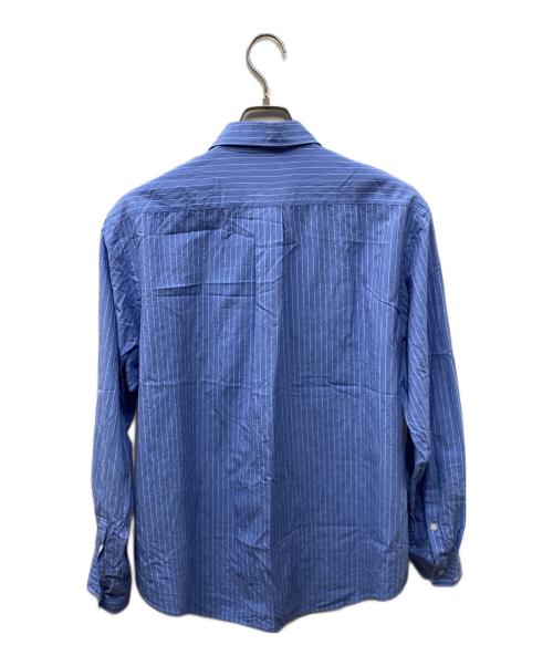 Ernie Palo（アーニーパロ）Ernie Palo (アーニーパロ) Cotton Silk Stripe Shirt/コットンシルクストライプシャツ ブルー サイズ:48の古着・服飾アイテム