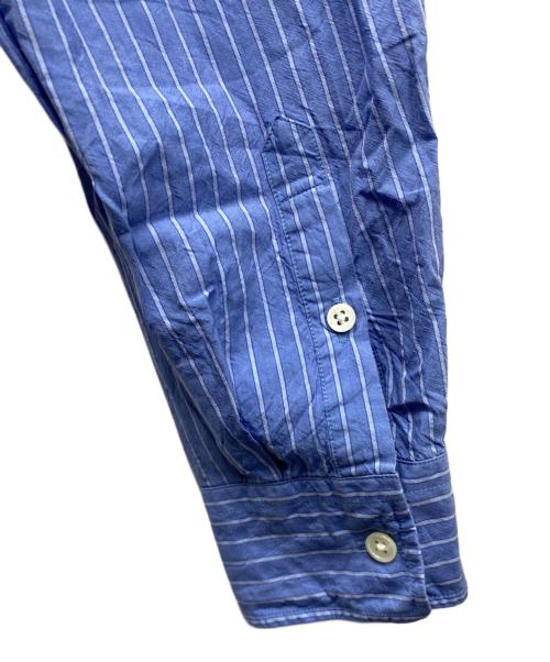 Ernie Palo（アーニーパロ）Ernie Palo (アーニーパロ) Cotton Silk Stripe Shirt/コットンシルクストライプシャツ ブルー サイズ:48の古着・服飾アイテム