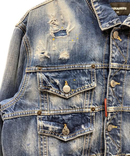 DSQUARED2（ディースクエアード）DSQUARED2 (ディースクエアード) LIBEIRO デニムジャケット ブルー サイズ:XSの古着・服飾アイテム