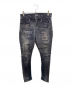 glambグラム）の古着「unplugged デニムパンツ」｜ブラック