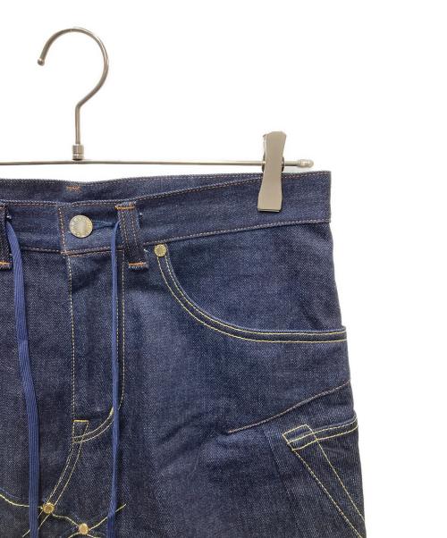FUMITO GANRYU（フミトガンリュウ）FUMITO GANRYU (フミトガンリュウ) 3D CUT 5 pokets sarrouel pants デニムパンツ ブルー サイズ:1の古着・服飾アイテム
