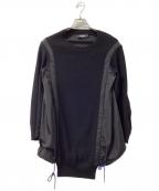 DSQUARED2ディースクエアード）の古着「ナイロン切替ニットトップス」｜ブラック