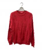 SUPREMEシュプリーム）の古着「Textured Pattern Sweater テクスチャーパターンニット」｜レッド