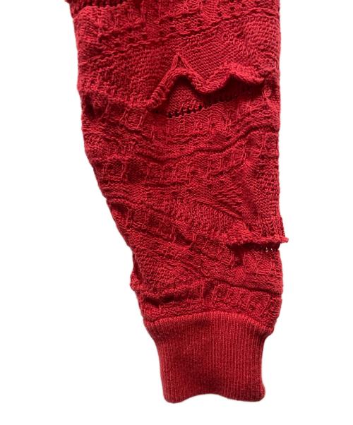 SUPREME（シュプリーム）SUPREME (シュプリーム) Textured Pattern Sweater テクスチャーパターンニット レッド サイズ:Mの古着・服飾アイテム