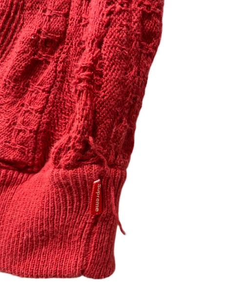 SUPREME（シュプリーム）SUPREME (シュプリーム) Textured Pattern Sweater テクスチャーパターンニット レッド サイズ:Mの古着・服飾アイテム