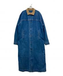 LEVI'S（リーバイス）の古着「デカパッチ デニムロングコート USA製」｜ブルー