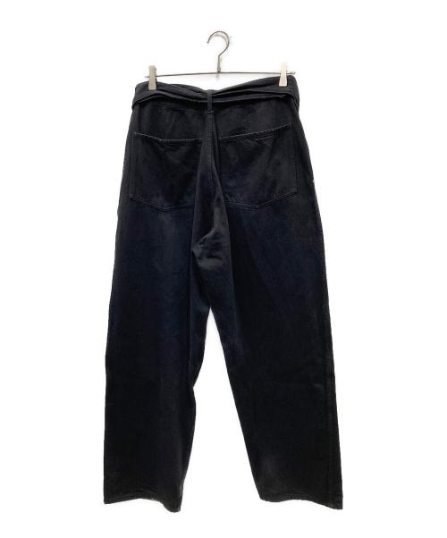 COMOLI（コモリ）COMOLI (コモリ) デニム ベルテッドパンツ ブラック サイズ:3の古着・服飾アイテム