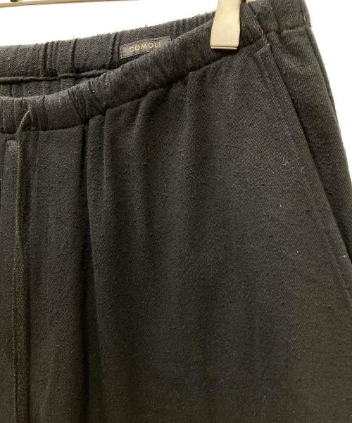 COMOLI（コモリ）COMOLI (コモリ) シルク ネップ ドローストリングパンツ ブラック サイズ:3の古着・服飾アイテム