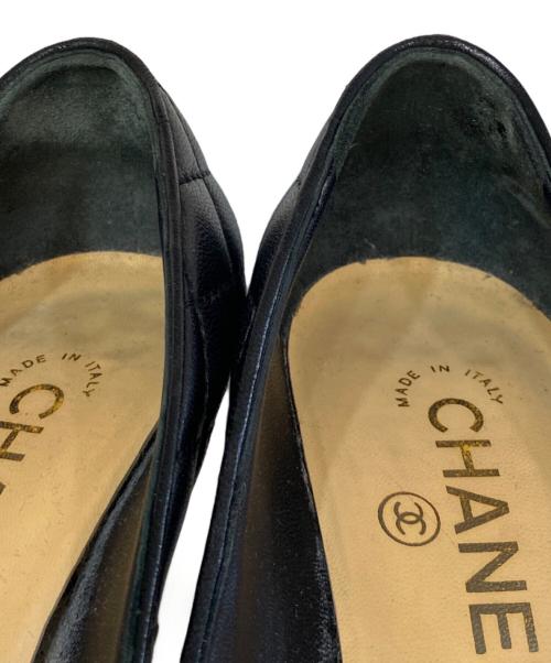 CHANEL（シャネル）CHANEL (シャネル) キルティング ヒールパンプス ブラック サイズ:36　1/2Cの古着・服飾アイテム