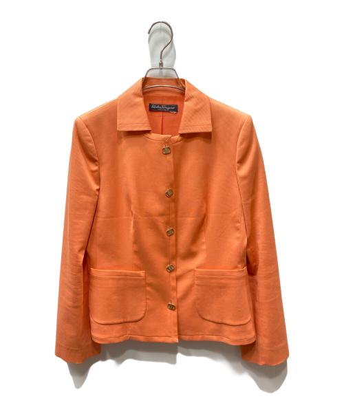 Salvatore Ferragamo（サルヴァトーレ フェラガモ）Salvatore Ferragamo (サルヴァトーレ フェラガモ) ヴァラボタンジャケット ピンク サイズ:不明の古着・服飾アイテム