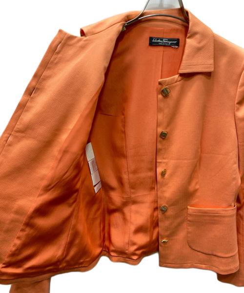 Salvatore Ferragamo（サルヴァトーレ フェラガモ）Salvatore Ferragamo (サルヴァトーレ フェラガモ) ヴァラボタンジャケット ピンク サイズ:不明の古着・服飾アイテム