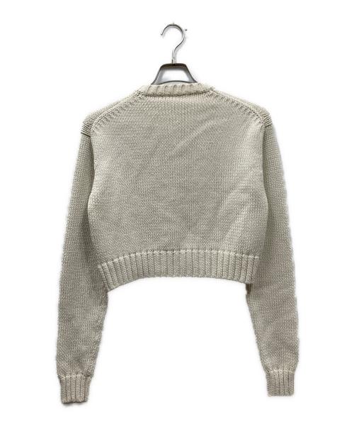AURALEE（オーラリー）AURALEE (オーラリー) COTTON LILY-YARN KNIT CREW NECK SHORT CARDIGAN アイボリー サイズ:1の古着・服飾アイテム