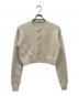 AURALEE（オーラリー）の古着「COTTON LILY-YARN KNIT CREW NECK SHORT CARDIGAN」｜アイボリー