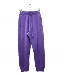 AURALEE（オーラリー）の古着「BABY CASHMERE KNIT PANTS」｜パープル