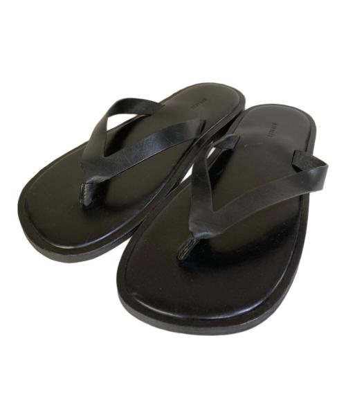 AURALEE（オーラリー）AURALEE (オーラリー) LEATHER TONG SANDALS ブラック サイズ:10の古着・服飾アイテム