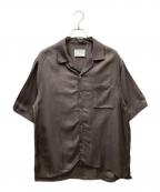 sssteinシュタイン）の古着「Twill Oversized Open Collar SS Shirt  シャツ」｜ブラウン