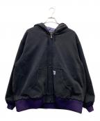 Needlesニードルズ）の古着「Zipped Work Hoody 16oz Cotton Canvas」｜ブラック