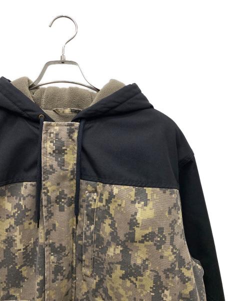 SUPREME（シュプリーム）Supreme (シュプリーム) Dickies (ディッキーズ) Cordura Hooded Work Jacket ジャケット ブラック×カーキ サイズ:SIZE Mの古着・服飾アイテム