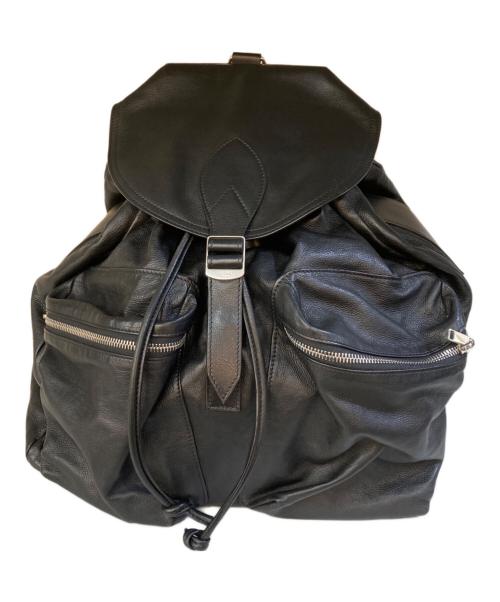 CELINE（セリーヌ）CELINE (セリーヌ) バイカーリュック レザーリュック ブラックの古着・服飾アイテム