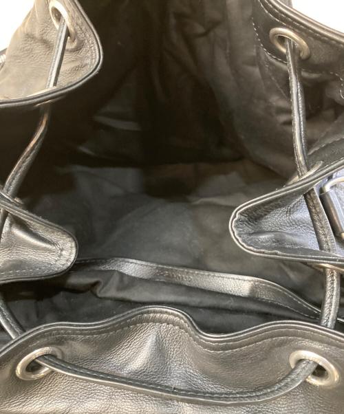 CELINE（セリーヌ）CELINE (セリーヌ) バイカーリュック レザーリュック ブラックの古着・服飾アイテム