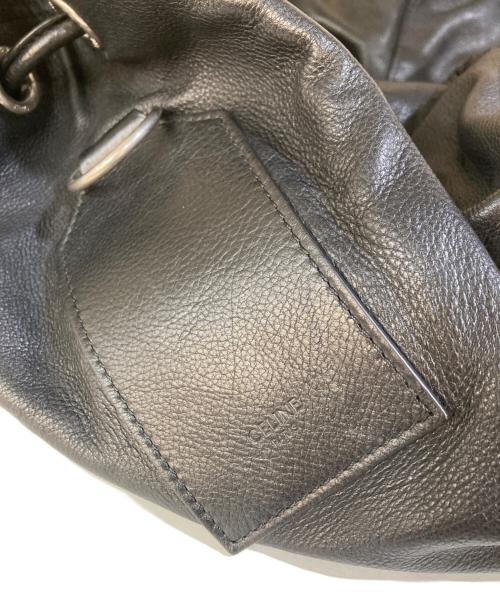 CELINE（セリーヌ）CELINE (セリーヌ) バイカーリュック レザーリュック ブラックの古着・服飾アイテム