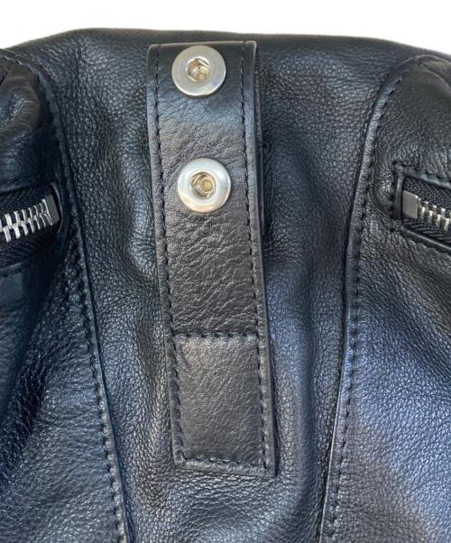 CELINE（セリーヌ）CELINE (セリーヌ) バイカーリュック レザーリュック ブラックの古着・服飾アイテム