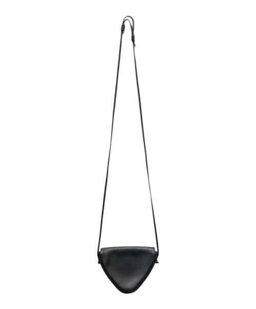 CELINE（セリーヌ）CELINE (セリーヌ) Mini Triangle ミニトライアングルレザーショルダーバッグ ブラックの古着・服飾アイテム