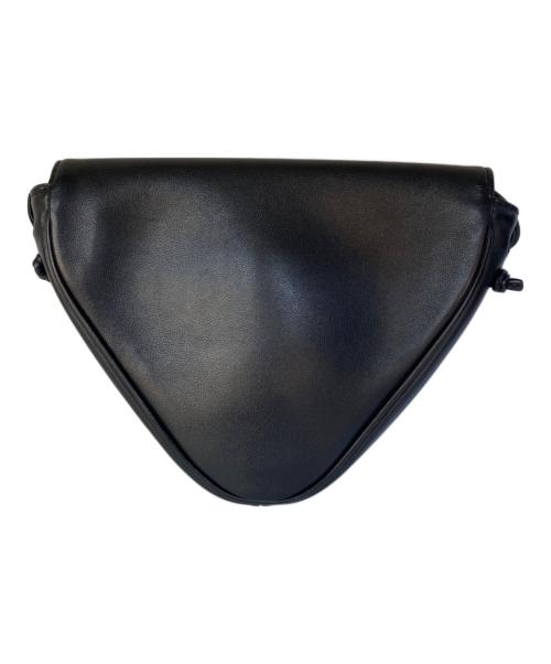 CELINE（セリーヌ）CELINE (セリーヌ) Mini Triangle ミニトライアングルレザーショルダーバッグ ブラックの古着・服飾アイテム