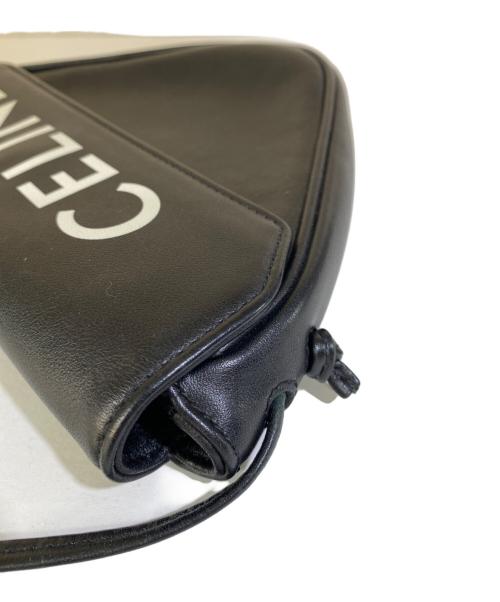 CELINE（セリーヌ）CELINE (セリーヌ) Mini Triangle/ミニトライアングルショルダーバッグ ブラックの古着・服飾アイテム