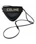 CELINE（セリーヌ）の古着「Mini Triangle ミニトライアングルレザーショルダーバッグ」｜ブラック