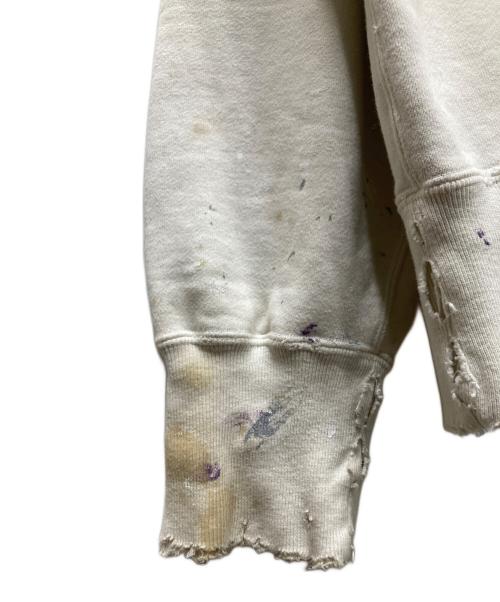 ANCELLM（アンセルム）ANCELLM (アンセルム) HOODIE CUTOFF CRASH SWEAT SHIRT/WHITE ホワイト サイズ:2の古着・服飾アイテム