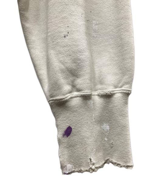 ANCELLM（アンセルム）ANCELLM (アンセルム) HOODIE CUTOFF CRASH SWEAT SHIRT/WHITE ホワイト サイズ:2の古着・服飾アイテム